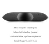 Shoulder Zoned Dough® Bamboo Charcoal Pillow MALOUF